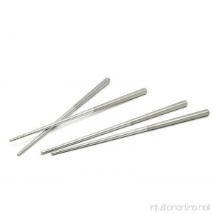 StainlessLUX 77508 2-Pairs of Stainless Steel Chopsticks - Quality Flatware for Your Enjoyment - B0068T8AEA
